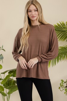 Women's Essential Relaxed Long Sleeve with Side Slits