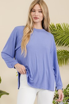 Women's Essential Relaxed Long Sleeve with Side Slits