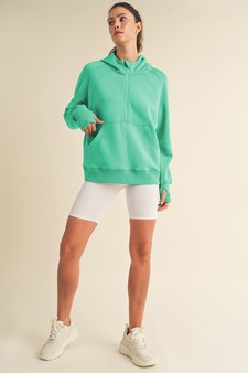 Women's UltraComfy Quarter-Zip Hoodie (Large only) style 6