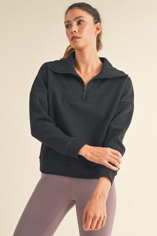 Women's Piqué Quarter Zip Pullover