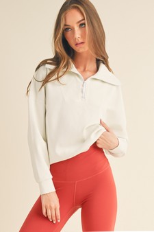 Women's Piqué Quarter Zip Pullover