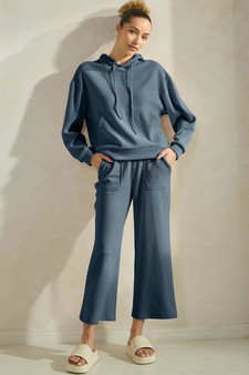 Women's Corduroy Hoodie and Crop Pants Set