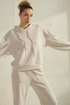 Women's Corduroy Hoodie and Crop Pants Set style 4