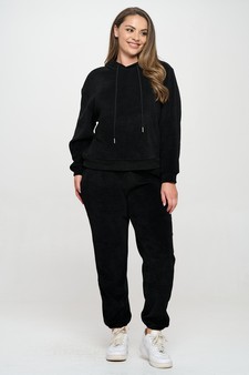 Women's Relaxed Ribbed Corduroy Hoodie & Jogger Set