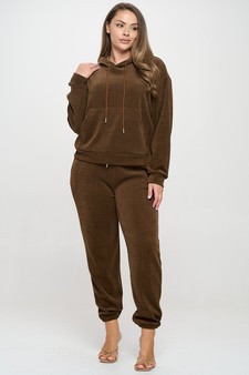 ETA 10/11/24 - Women's Relaxed Ribbed Corduroy Hoodie & Jogger Set