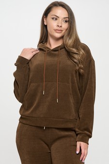 Women's Relaxed Ribbed Corduroy Hoodie