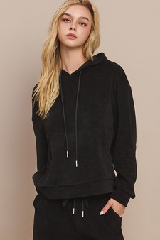 Women's Relaxed Ribbed Corduroy Hoodie