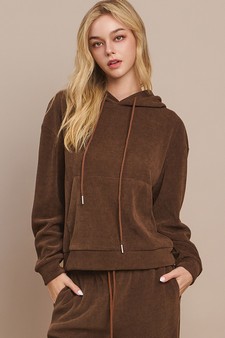 Women's Relaxed Ribbed Corduroy Hoodie