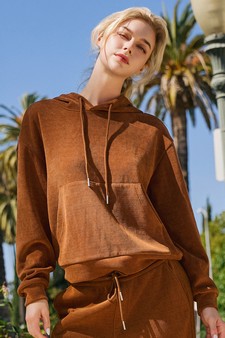 Women's Relaxed Ribbed Corduroy Hoodie