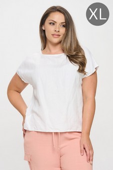 Women’s Airy Bliss: Linen Relaxed Top (XL only)