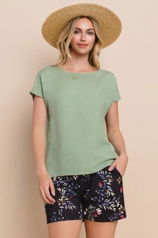 Women’s Airy Bliss: Linen Relaxed Top