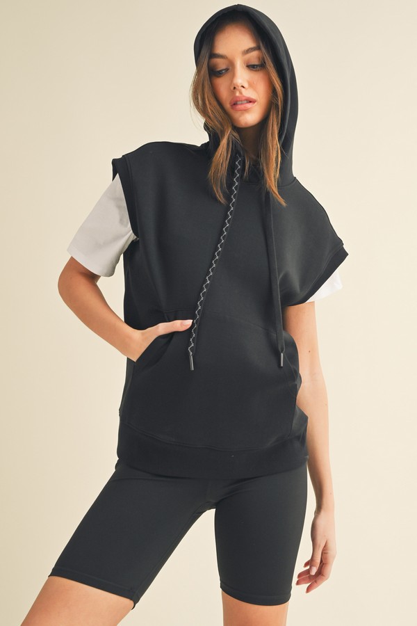 Sleeveless hoodie wholesale cheap