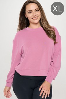 Women's Sofie Soft Modal Cropped Crew Top (XL only)