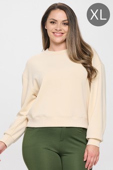 Women's Sofie Soft Modal Cropped Crew Top (XL only)