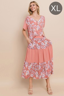 Women's Flowy Sensational Top & Skirt Set (XL only)