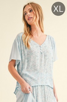 ETA 04/24/24 - Women’s Floral Short Sleeve  Top (XL only)