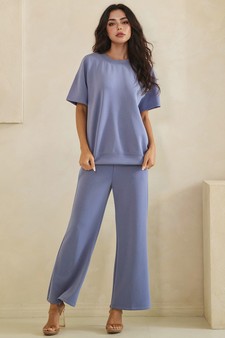 Women's Sofie Soft Modal Oversized Short Sleeve Top and Cropped Pant Set