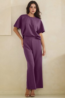 Women's Sofie Soft Modal Oversized Short Sleeve Top and Cropped Pant Set