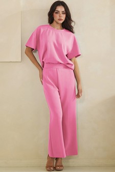 Women's Sofie Soft Modal Oversized Short Sleeve Top and Cropped Pant Set