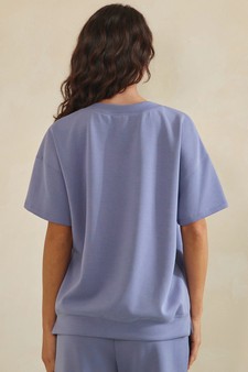 Women's Sofie Soft Modal Oversized Short Sleeve Crew Top style 2