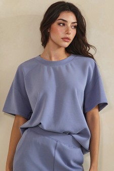 Women's Sofie Soft Modal Oversized Short Sleeve Crew Top style 4