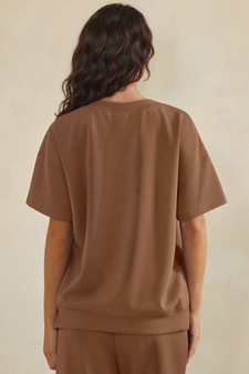 Women's Sofie Soft Modal Oversized Short Sleeve Crew Top style 2
