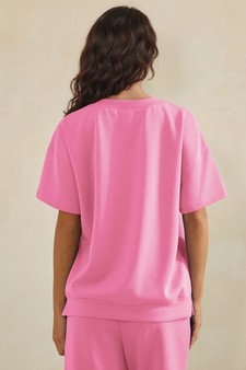 Women's Sofie Soft Modal Oversized Short Sleeve Crew Top style 2