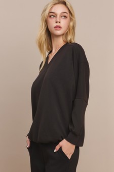 Women’s V-Neckline Sofie Soft Modal Raglan Sleeve Top style 2