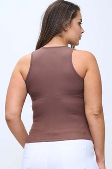 Women's Round Neck Ribbed Tank Top style 2