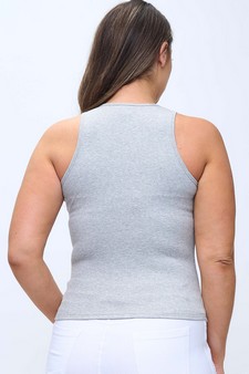 Women's Round Neck Ribbed Tank Top style 2
