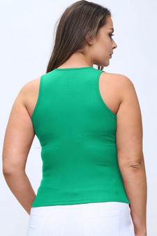 Women's Round Neck Ribbed Tank Top style 2