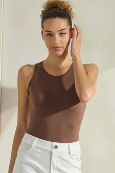 Women's Round Neck Ribbed Tank Top style 4