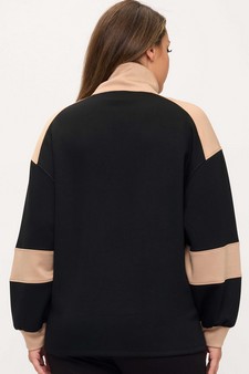 ETA 10/05/25 - Women's Sleek ColorBlock Half-Zip Top style 2