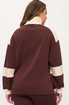 Women's Sleek ColorBlock Half-Zip Top style 2