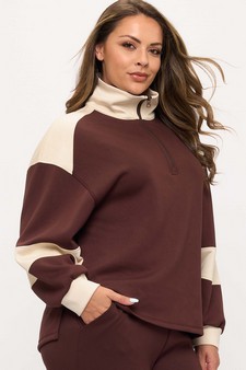 Women's Sleek ColorBlock Half-Zip Top style 3