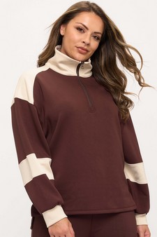 Women's Sleek ColorBlock Half-Zip Top style 4