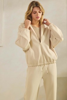 Sporty Chic UltraComfy Hoodie Jacket and Jogger Set style 4