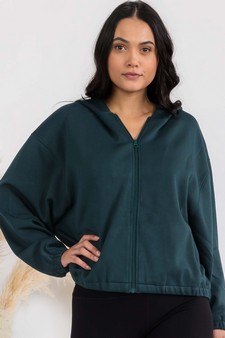 Women's UltraComfy Zip-up Jacket with Hoodie (XL only) style 2