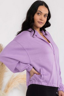 Women's UltraComfy Zip-up Jacket with Hoodie (XL only) style 2