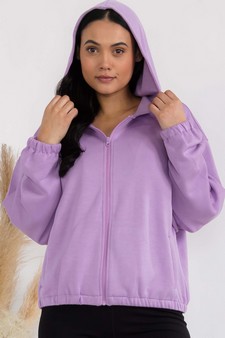 Women's UltraComfy Zip-up Jacket with Hoodie (XL only) style 4