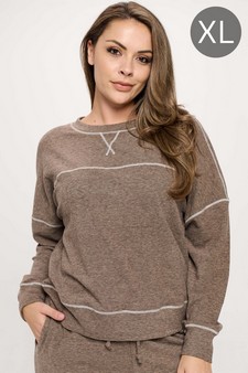 Women's Ultra Soft Long Sleeve Crew Neck Pull-Over (XL only)