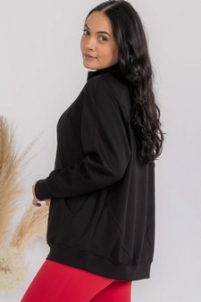 Women's Ultra Soft Funnel Neck Full Zip Jacket style 3