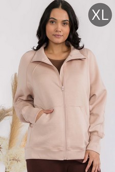 Women's Ultra Soft Funnel Neck Full Zip Jacket