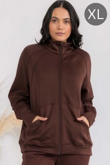 Women's Ultra Soft Funnel Neck Full Zip Jacket