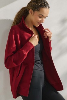 Women's Ultra Soft Funnel Neck Full Zip Jacket style 3