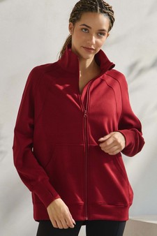 Women's Ultra Soft Funnel Neck Full Zip Jacket style 4