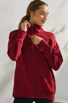 Women's Ultra Soft Funnel Neck Full Zip Jacket