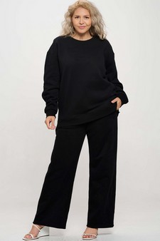 Women's Cozy Fleece Oversized Sweatshirt style 5