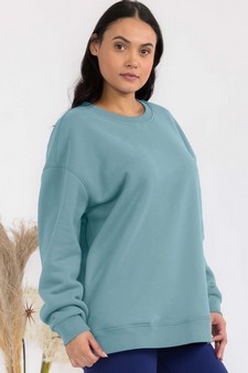 Women's Cozy Fleece Oversized Sweatshirt style 4