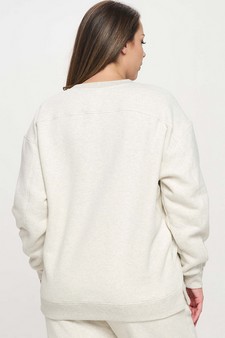 Women's Cozy Fleece Oversized Sweatshirt style 2